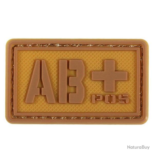 Patch groupe sanguin 3D PVC lumineux - AB+ positif (marron)