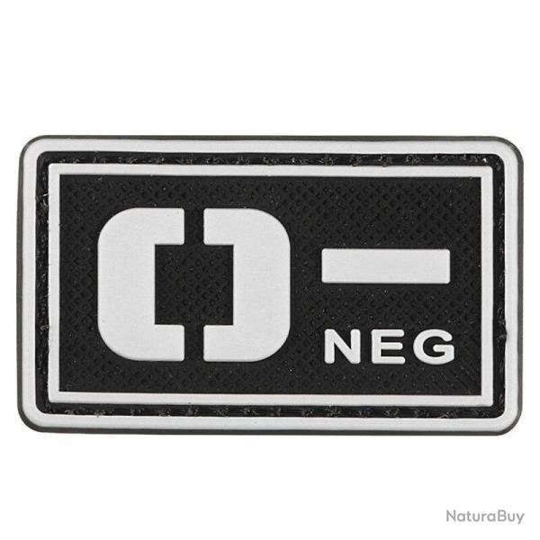 Patch groupe sanguin 3D PVC lumineux - O- n�gatif (noir) 2