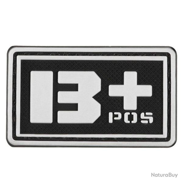 Patch groupe sanguin 3D PVC lumineux - B+ positif (noir) 2