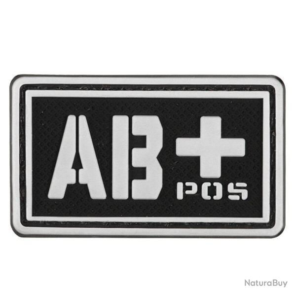 Patch groupe sanguin 3D PVC lumineux - AB+ positif (noir) 2