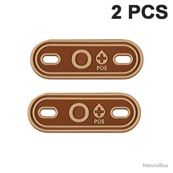 Patch groupe sanguin A B AB O POS +- - O POS Brown