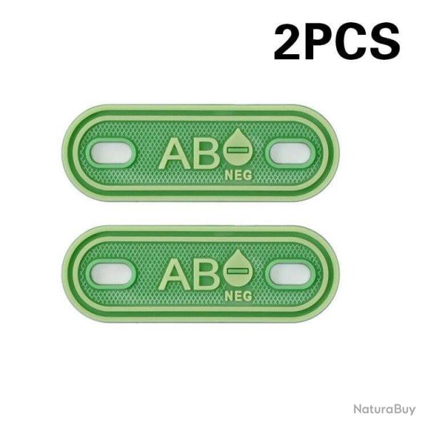 Patch groupe sanguin A B AB O POS +- - AB NEG Green