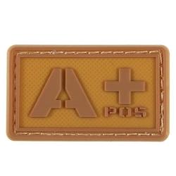Patch groupe sanguin crochet/boucle PVC - A