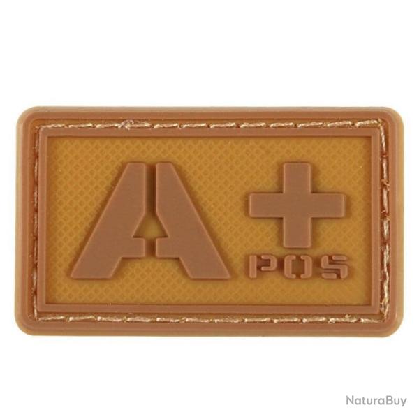 Patch groupe sanguin crochet/boucle PVC - A