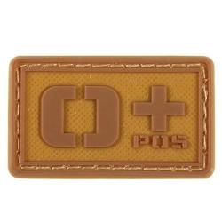 Patch groupe sanguin crochet/boucle PVC - D