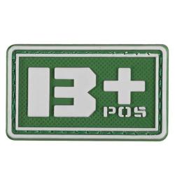 Patch groupe sanguin crochet/boucle PVC - J