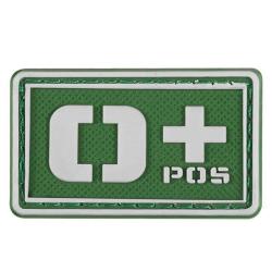 Patch groupe sanguin crochet/boucle PVC - L