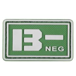 Patch groupe sanguin crochet/boucle PVC - N