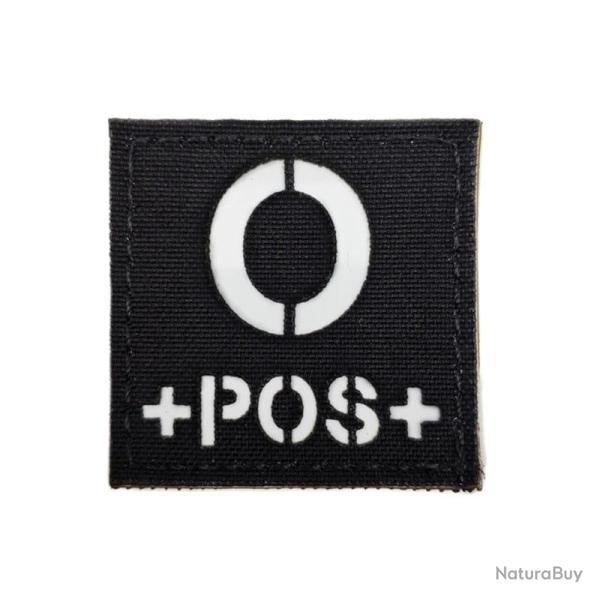 Patch groupe sanguin IR camo/noir - Black O