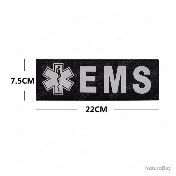 Patch m�dical EMT EMS IR r�fl�chissant - Noir