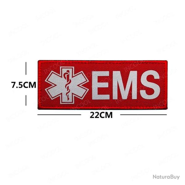 Patch m�dical EMT EMS IR r�fl�chissant - Rouge