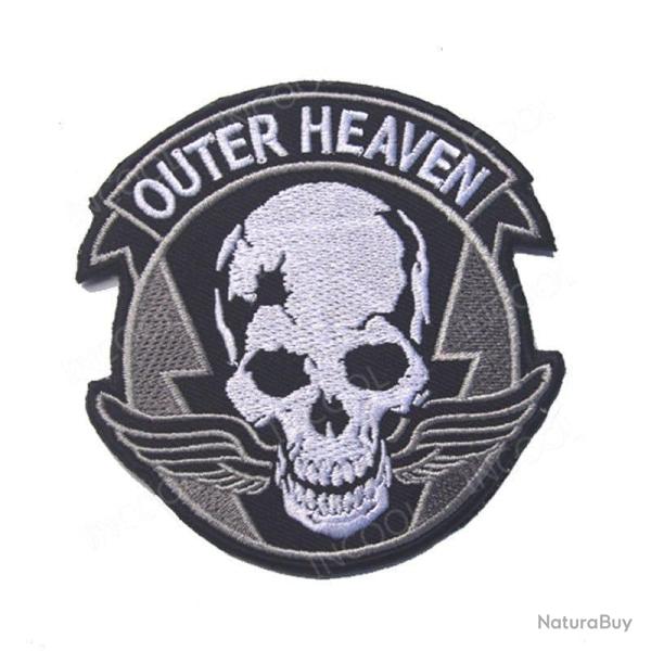 Patch r�fl�chissant Outher Heaven 8 x 8.5cm - Noir - Blanc