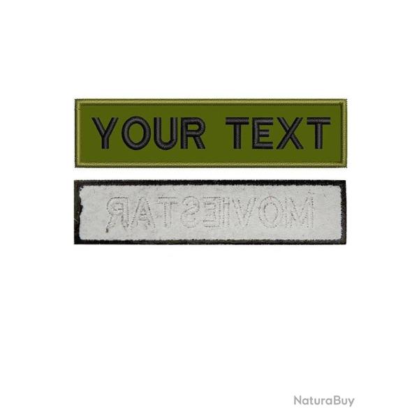 Patch texte personnalisable militaire - Vert arm�e - Iron on