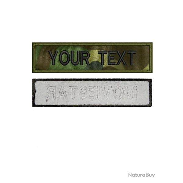 Patch texte personnalisable militaire - Camouflage-Iron on