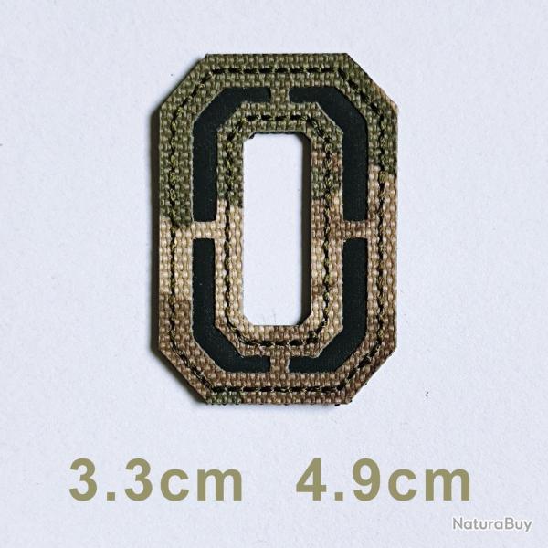 Patchs chiffres et lettres camo r�fl�chissant
