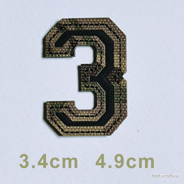 Patchs chiffres et lettres camo r�fl�chissant - 3