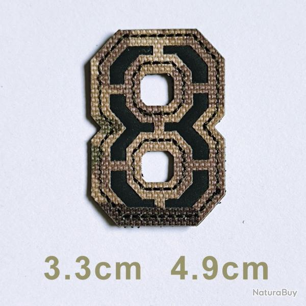 Patchs chiffres et lettres camo r�fl�chissant - 8