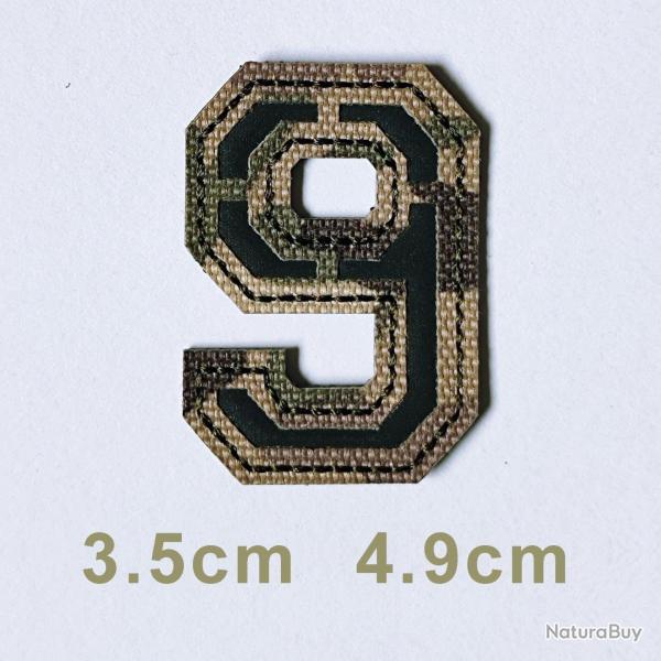 Patchs chiffres et lettres camo r�fl�chissant - 9
