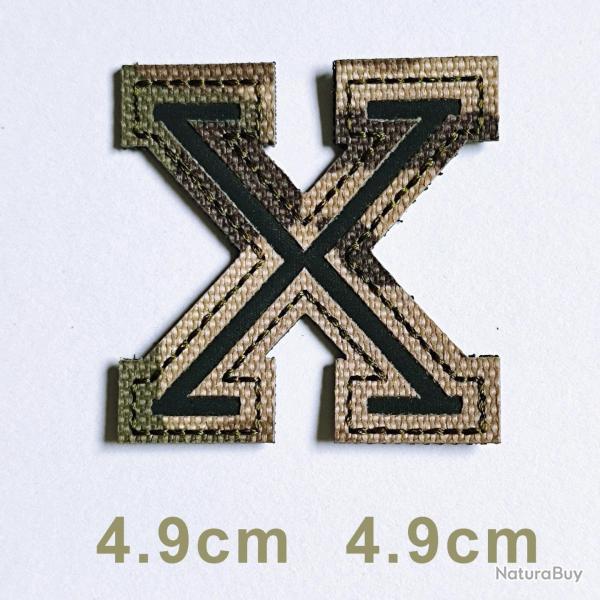 Patchs chiffres et lettres camo r�fl�chissant - X