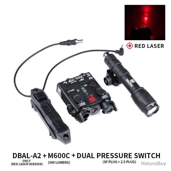 Point rouge/vert DBAL AN/PEQ DBAL-A2 - BK Red M600C Set