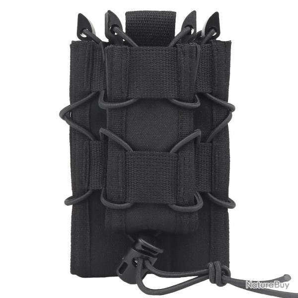 Porte-chargeur 9mm/5.56 double Molle - Noir