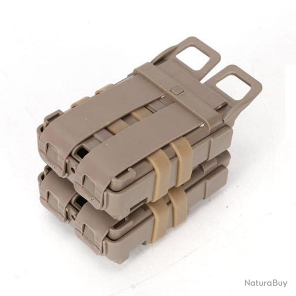 Porte-chargeur M4 5,56 fixation rapide - Marron