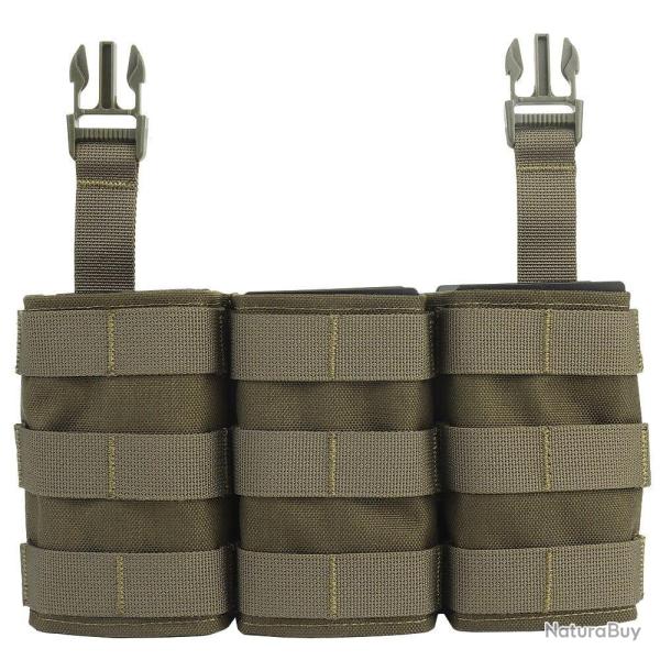 Porte-chargeur triple M4 AK47 - Olive Type2