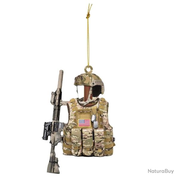 Porte-cl� gilet tactique militaire - Multicam (gilet-casque-arme)