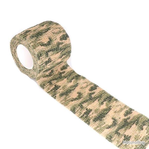 Ruban adh�sif camouflage �lastique - Camouflage Jungle / 10cm X 4.5m