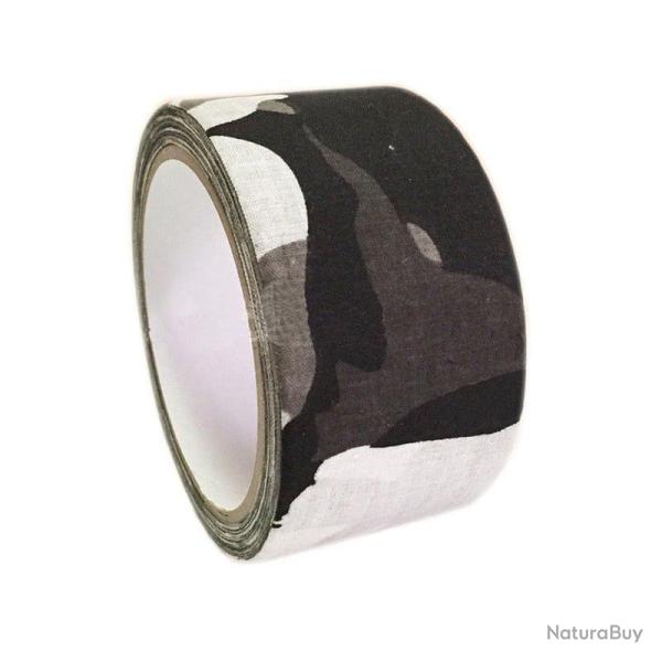 Ruban camouflage adh�sif �tanche - Blanc - Noir