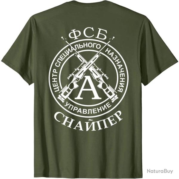 T shirt tireur d �lite FSB Russe Spetsnaz Alpha Group. Vert
