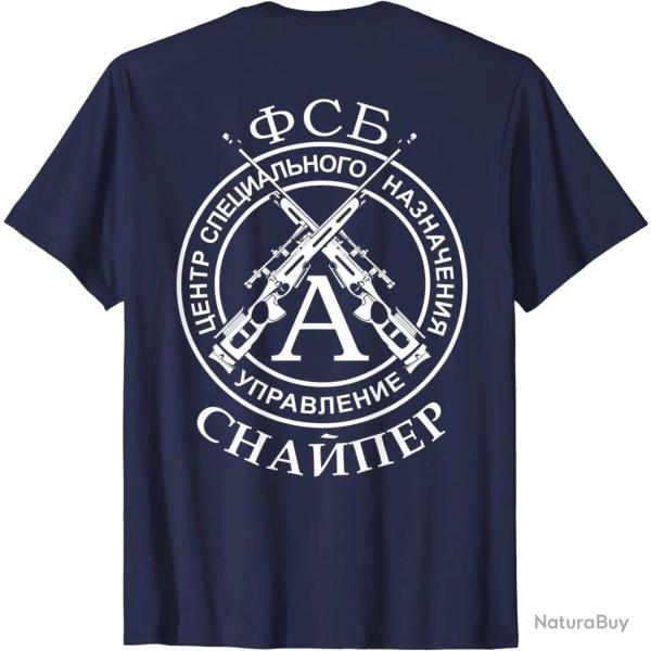 T shirt tireur d �lite FSB Russe Spetsnaz Alpha Group. Bleu