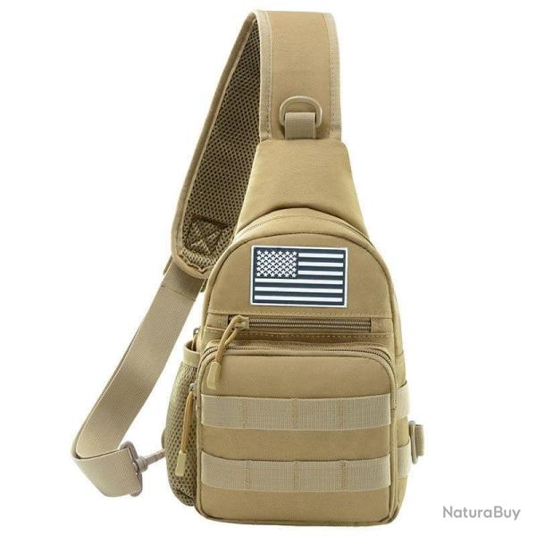 Sac � bandouli�re poitrine US Army JOS - Tan