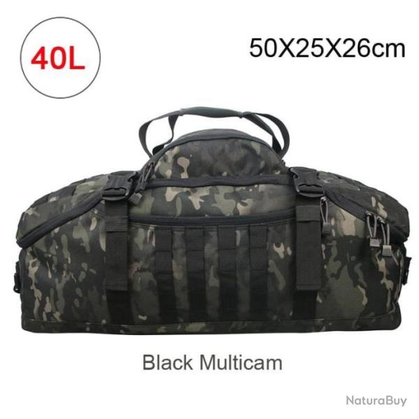 Sac � dos / sac Molle LQArmy 40l 60l 70l - Multicam noir 40L (50 x 25 x 26 cm)