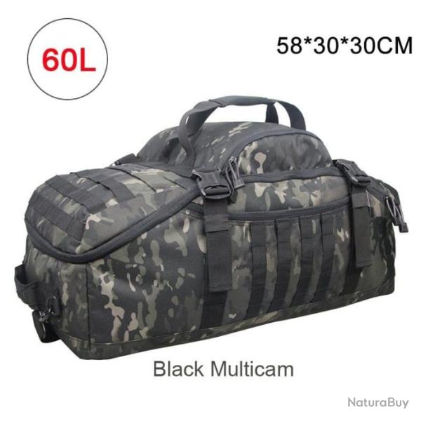 Sac � dos / sac Molle LQArmy 40l 60l 70l - Multicam noir 60L (50*30*30 cm)