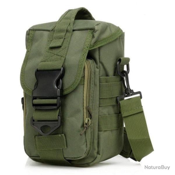 Sac bandouli�re 600D JHD Molle - Vert arm�e