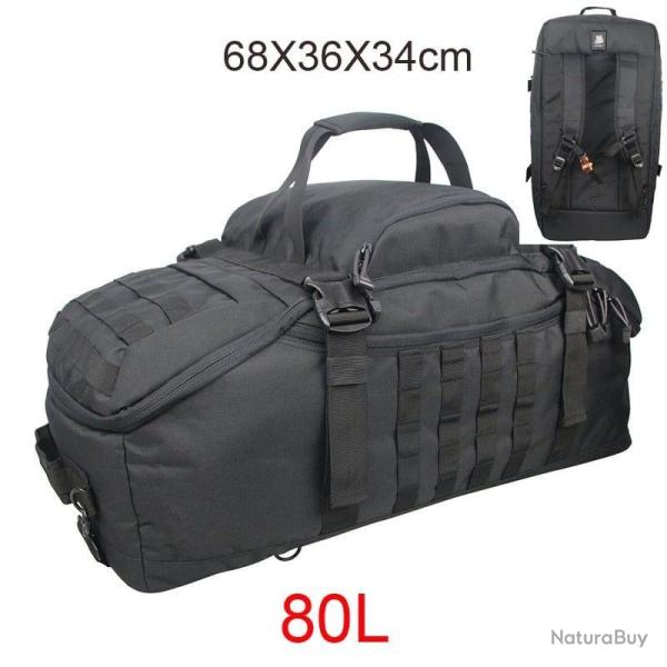 Sac de voyage Military GOS imperm�able - 80L Noir