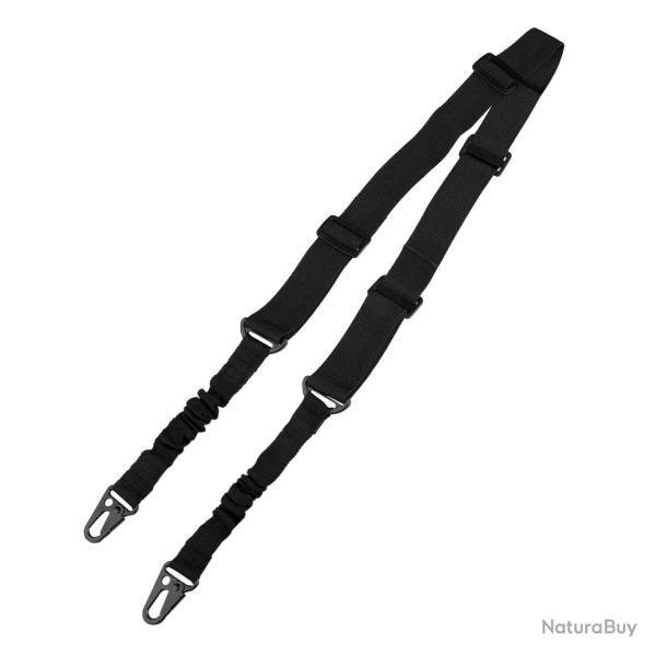 Sangle fusil 2 points boucle m�tal �paule - Noir / 170cm