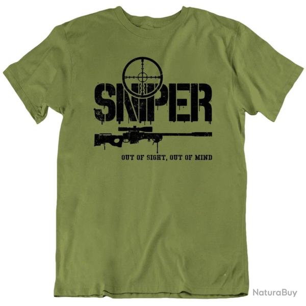 T shirt SNIPER US Army Special Force Seals Para Sas Vert arm�e
