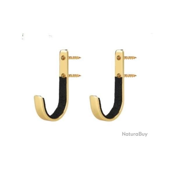 Support arme crochet mural 2 pcs - Or