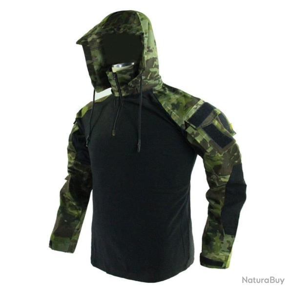 Sweat � capuche DulAirsoft DA01 Multicam vert