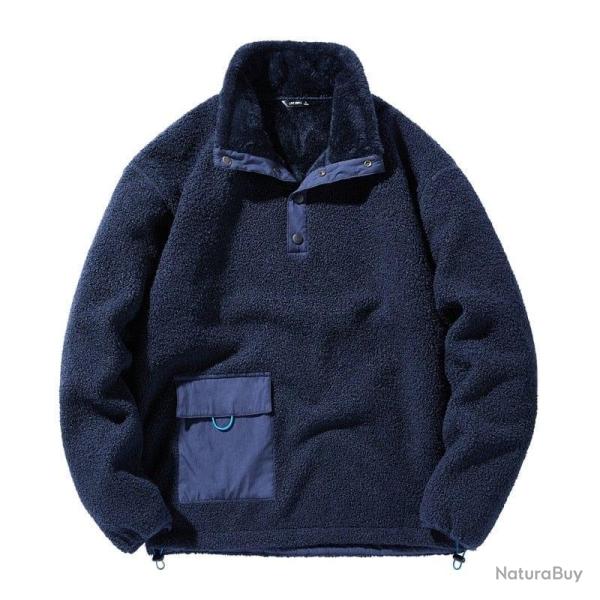 Sweat Pave Hawk velours �pais Navy Blue