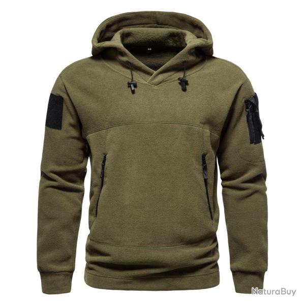 Sweat shirt polaire multi poches PVHawk Vert arm�e