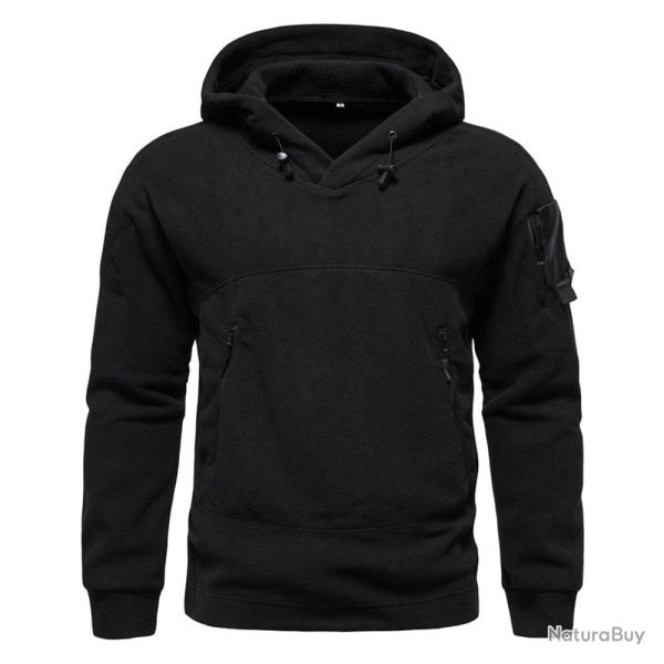 Sweat shirt polaire multi poches PVHawk Noir