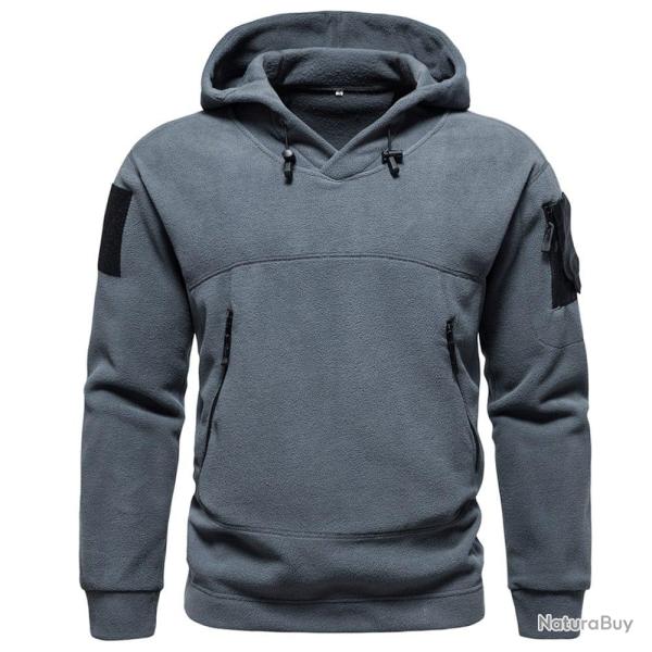 Sweat shirt polaire multi poches PVHawk Gris