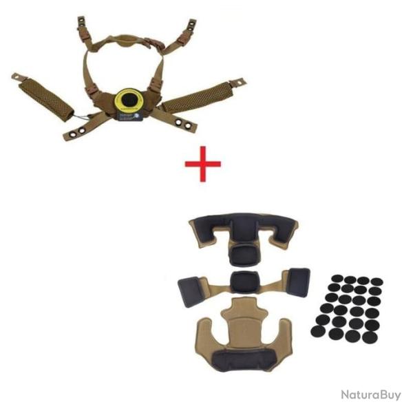 Syst�me suspension casque Fast MICH - Marron (mod�le 1)