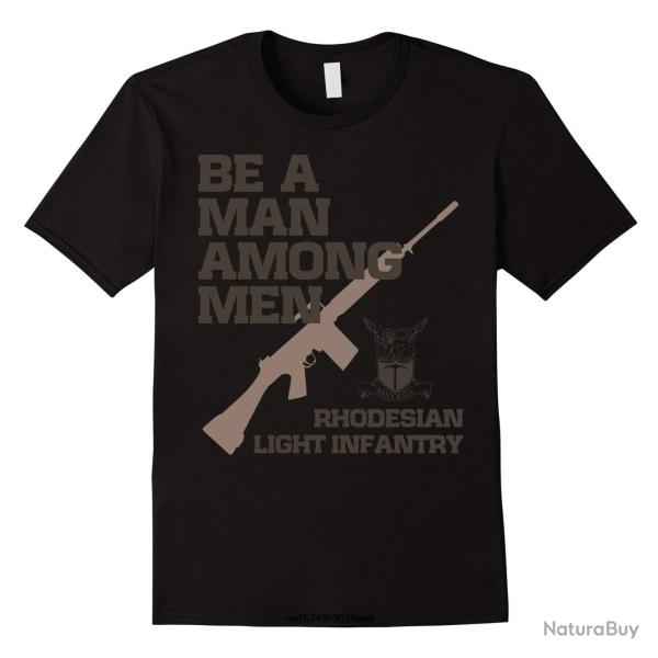 T shirt Be a man among men Noir