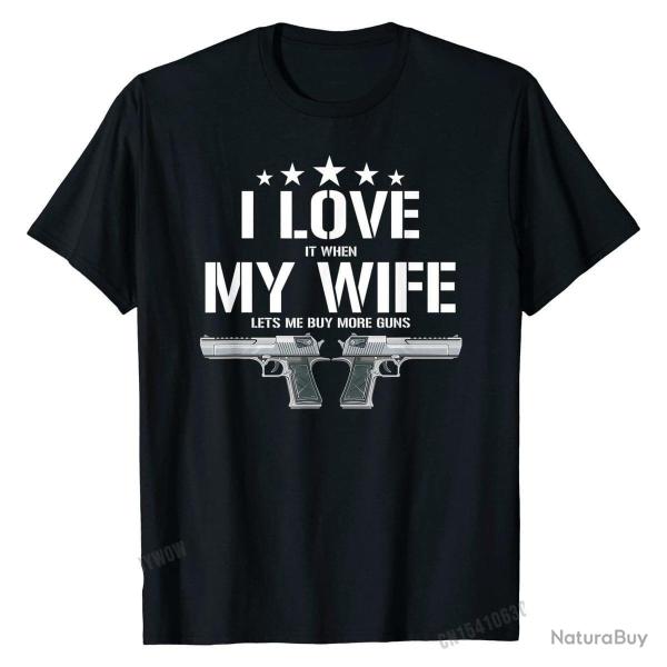 T shirt I love my wife Black