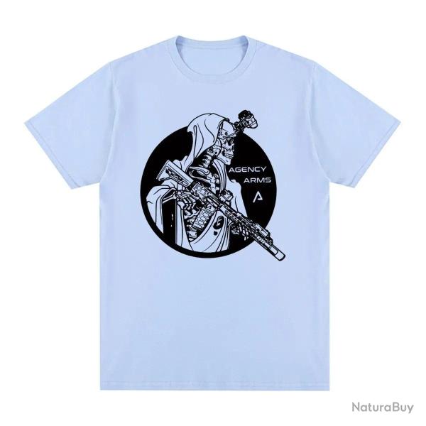 T shirt Agency Arms Skeleton SKY BLUE