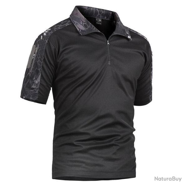 T shirt combat respirant Fire Gear Python noir
